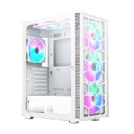 Korpusas MONTECH X3 su permatomu paneliu, baltas