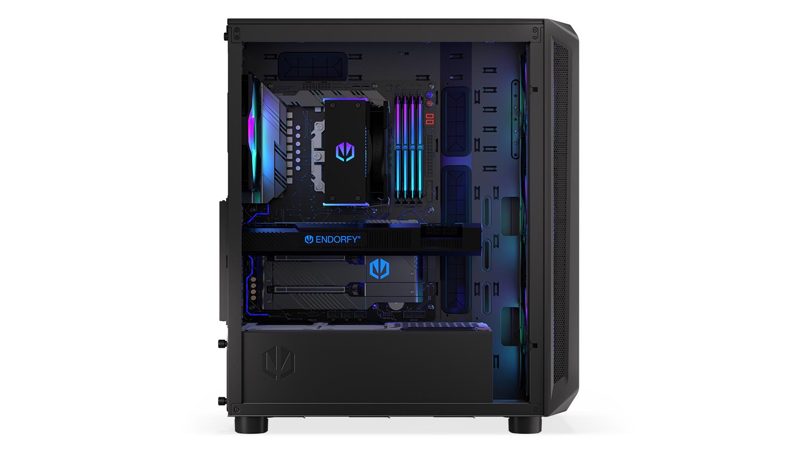 4274970d-58ec-471a-961b-ead4b0d188a3-1 Case ENDORFY Arx 500 ARGB MidiTower Case product features Transparent panel Not included ATX MicroATX MiniITX Colour Black EY2A011