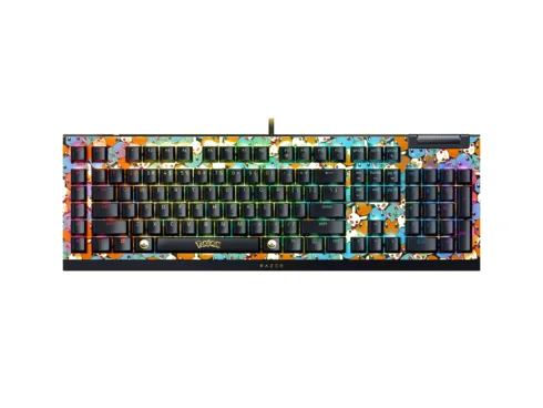 Razer BlackWidow V4 X   Mechanical Gaming Keyboard   Wired   US   Pokémon Edition   Razer Green Mechanical Switches (Clicky)