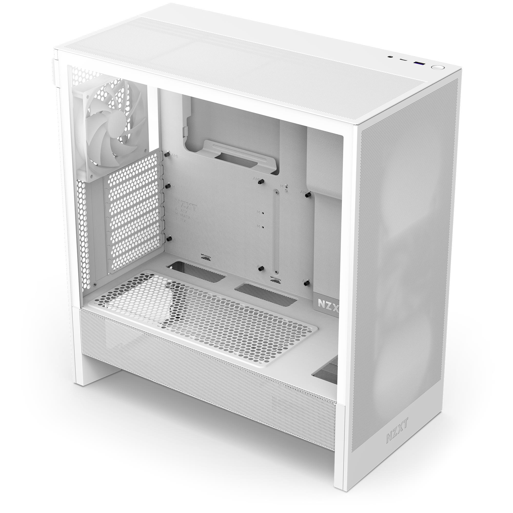 46ff12c9-2ee2-4afc-b0eb-a57657e29dcc-1 Case NZXT H5 Flow MidiTower Case product features Transparent panel Not included ATX EATX MicroATX MiniITX Colour White CC-H52FW-01
