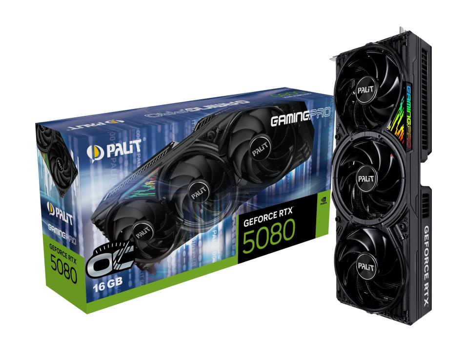 4812bcc2-9d90-4cf6-9e4f-e5abf29b9515 Graphics Card PALIT NVIDIA GeForce RTX 5080 2295 MHz 16 GB GDDR7 256 bit PCI Express 5.0 Active NE75080S19T2-GB2031A