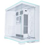 LIAN LI O11 DYNAMIC EVO RGB korpusas, baltas, su permatomu paneliu