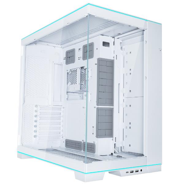 4ea06149-2610-46be-ba94-4443d2a61686-1 LIAN LI O11 DYNAMIC EVO RGB korpusas, baltas, su permatomu paneliu