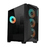 GIGABYTE C301G V2 BLACK korpusas su permatomu šonu ir palaikymu E-ATX