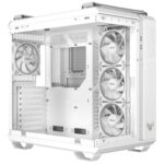 Case ASUS TUF Gaming GT502 Horizon MidiTower Case product features Transparent panel Not included ATX MicroATX MiniITX Colour White TUFGAMGT502HORIZONWHT