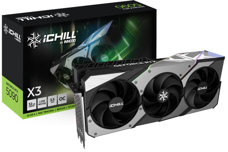 Inno3d GeForce RTX 5090 su 32GB GDDR7 atmintimi
