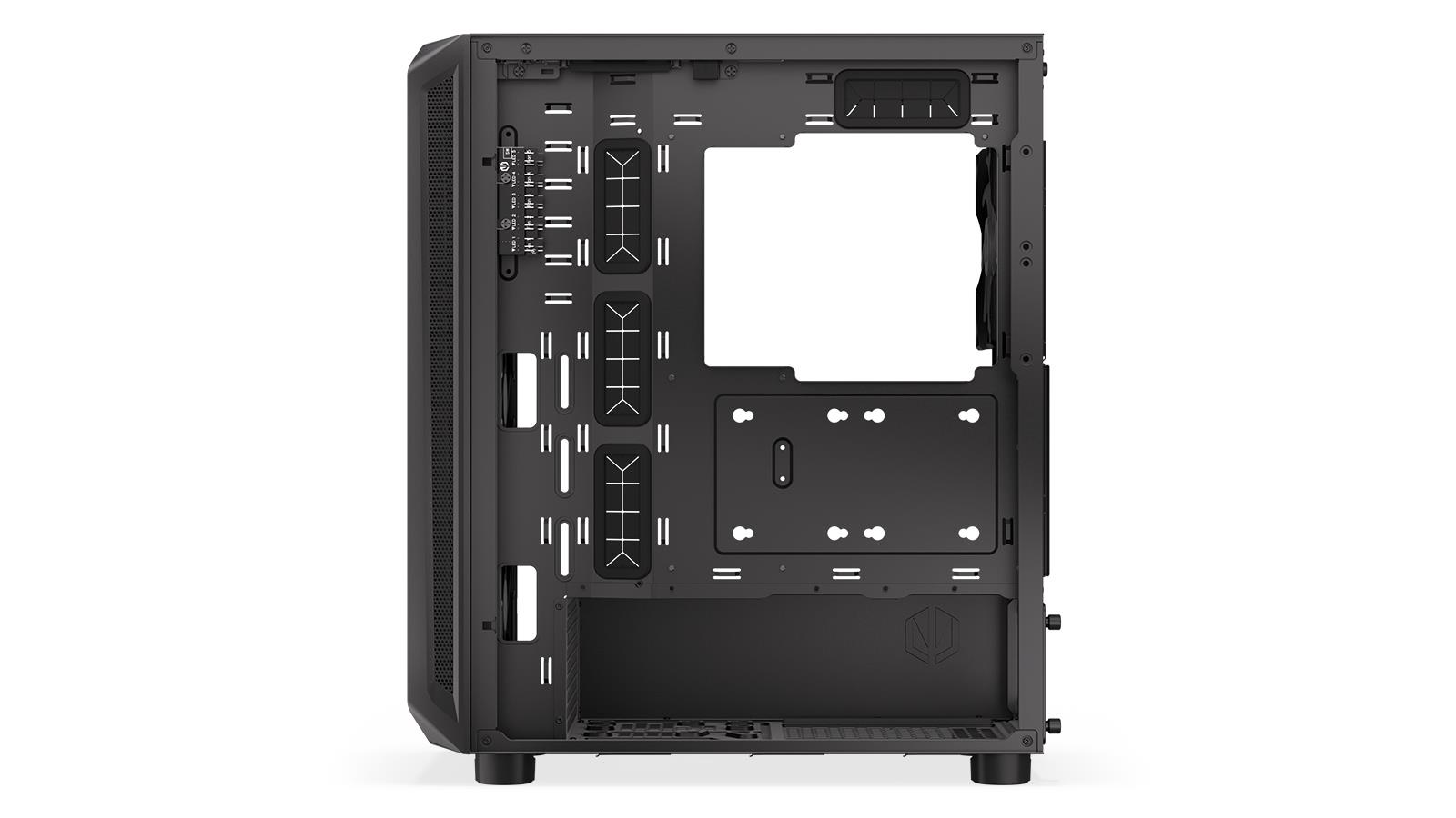 57cd9e21-f0d1-45ae-aedd-34fd739fba39-1 Case ENDORFY Arx 500 ARGB MidiTower Case product features Transparent panel Not included ATX MicroATX MiniITX Colour Black EY2A011