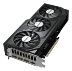 Vaizdo plokštė GIGABYTE NVIDIA GeForce RTX 5070 Ti, šoninis vaizdas