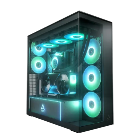 Korpusas ARCTIC EATX Black Midi Tower su penkiais ventiliatoriais