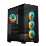 GIGABYTE GB-C500P ST korpusas su permatomu stiklu, juodas