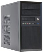CHIEFTEC MiniTower MicroATX korpusas juodas CT-01B-OP su tinkluotais priekiniais ventiliacijos angomis