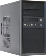 CHIEFTEC MiniTower MicroATX korpusas juodas CT-01B-OP su tinkluotais priekiniais ventiliacijos angomis