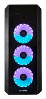 CHIEFTEC GL-03B-UC-OP korpusas su keturiais RGB ventiliatoriais