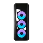 CHIEFTEC GL-03B-UC-OP korpusas su keturiais RGB ventiliatoriais