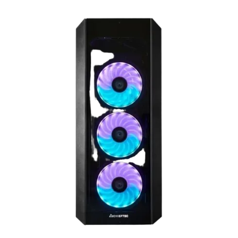 CHIEFTEC GL-03B-UC-OP korpusas su keturiais RGB ventiliatoriais