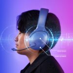 Ausinės HyperX Cloud Jet su matiniu paviršiumi ir mikrofonu