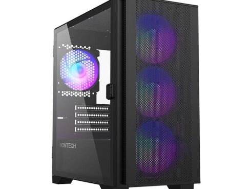 Case MONTECH AIR 100 ARGB MidiTower Case product features Transparent panel Not included MicroATX MiniITX Colour Black AIR100ARGB(B)