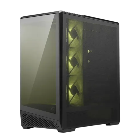 Korpusas MSI MAG PANO 130R su juodu ir permatomu dizainu