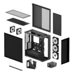Case ARCTIC EATX Black Midi Tower PC Xtender VG (Mirror Black) ACPCC00019A