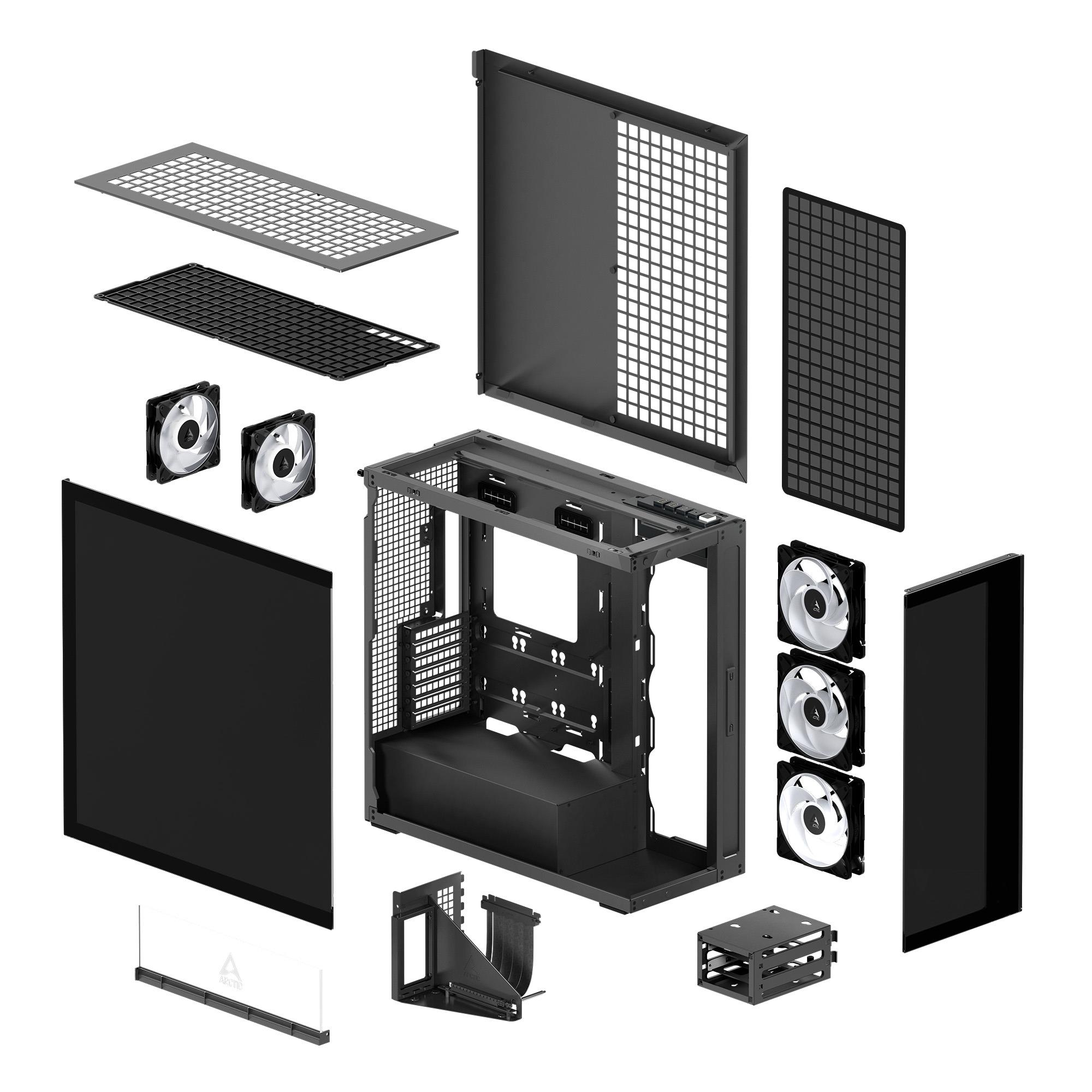 63439425-32f8-4b79-b57b-7a6444a43d75-1 Case ARCTIC EATX Black Midi Tower PC Xtender VG (Mirror Black) ACPCC00019A