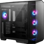 MSI MAG Pano 100R korpusas su permatomu paneliu, juodas