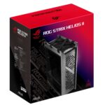 Korpusas ASUS ROG Strix Helios II, šoninis vaizdas su stikliniais paneliais