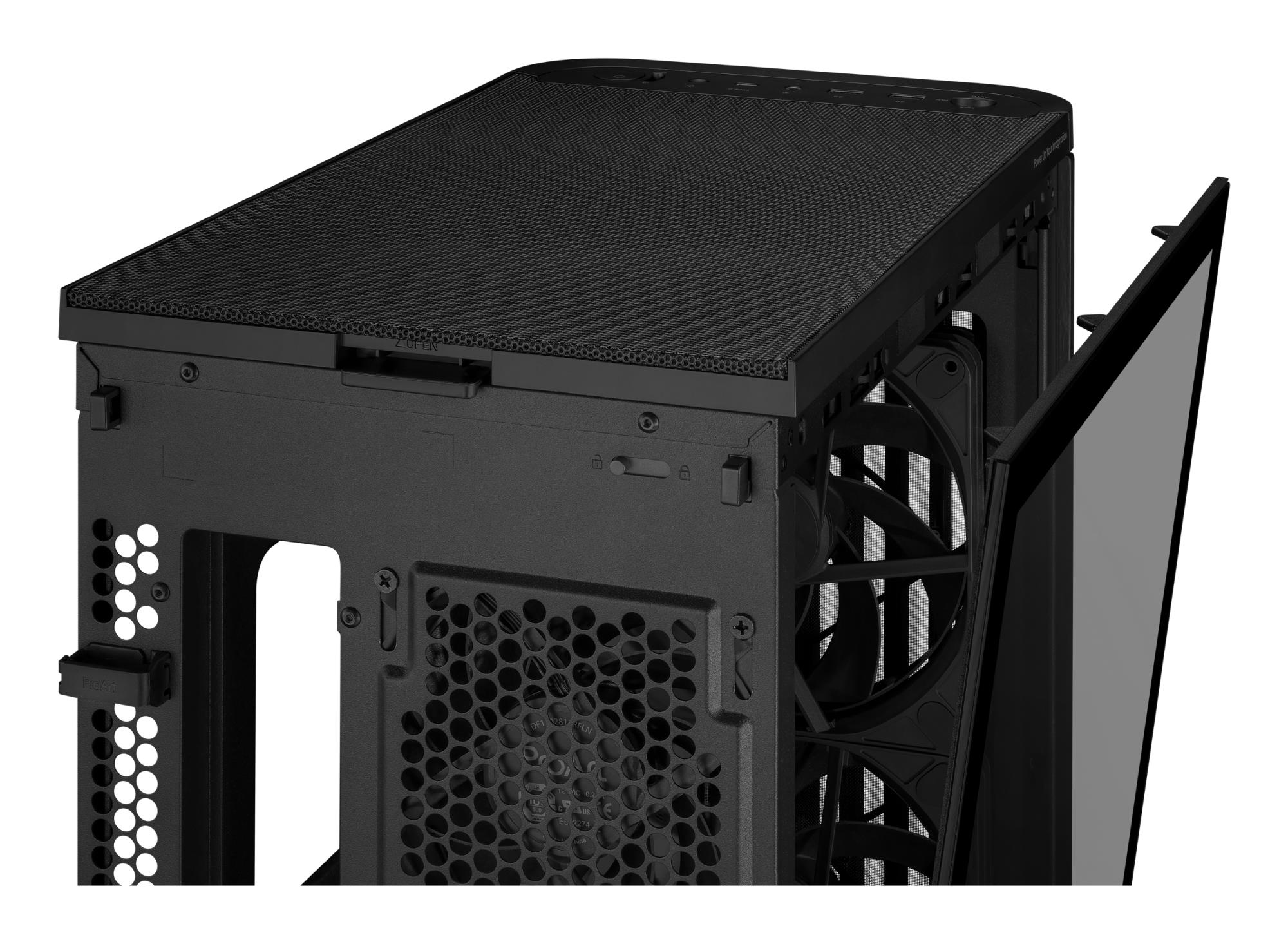 6eb8989c-38c6-47b4-b882-d945a2223682-1 Case ASUS ProArt PA401 Wood Edition - Tempered Glass Panel MidiTower Case product features Transparent panel Not included ATX Colour Black PROARTPA401WOODTGPWM