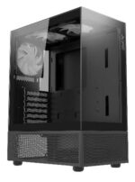 Korpusas ADATA INVADER X MINI su permatomu paneliu, juodas