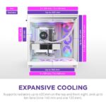 Case NZXT ATX/micro ATX/Mini-ITX/EATX White Midi Tower PC CM-H92FW-R1