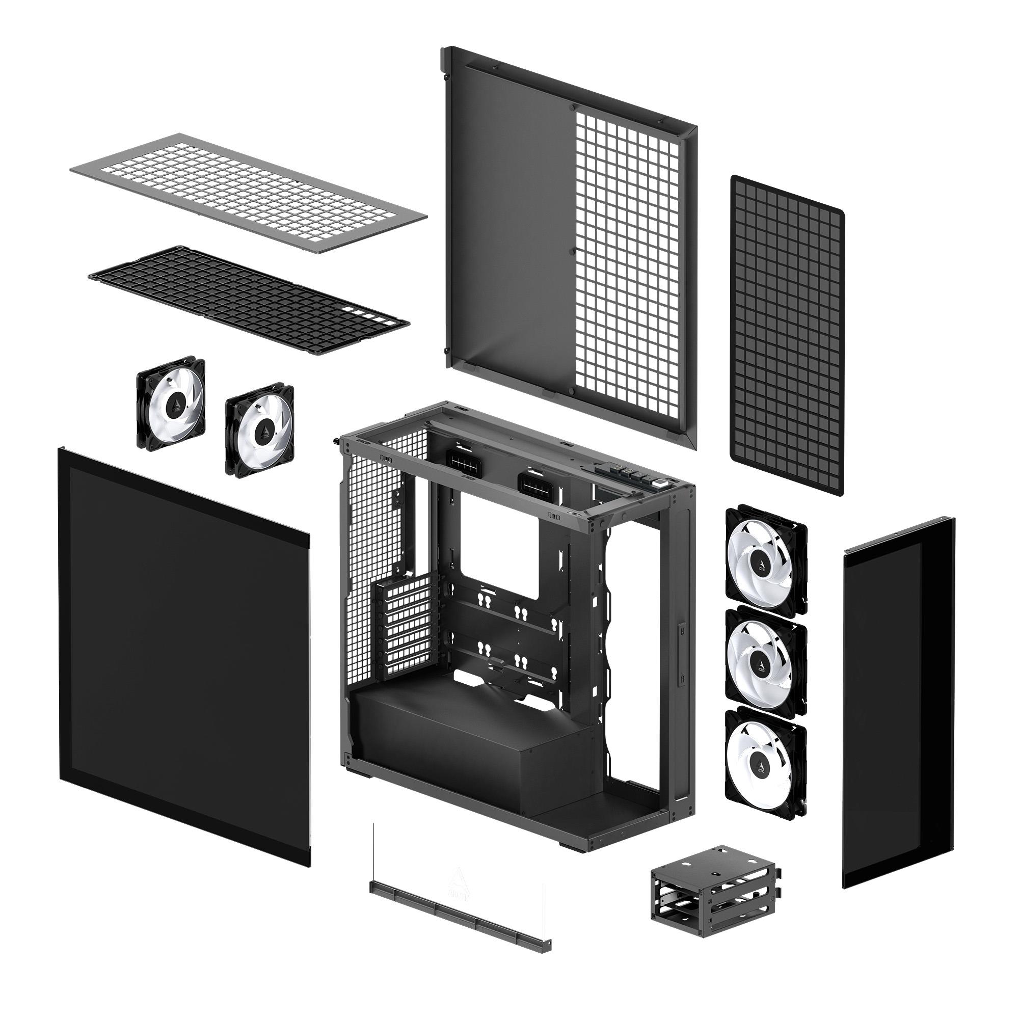 761dfcbd-4a59-4c76-bfdb-2089b4819ef0-1 Case ARCTIC EATX Black Midi Tower PC Xtender (Mirror Black) ACPCC00018A
