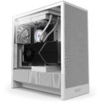NZXT H5 Flow korpusas su permatomis durelėmis, baltas
