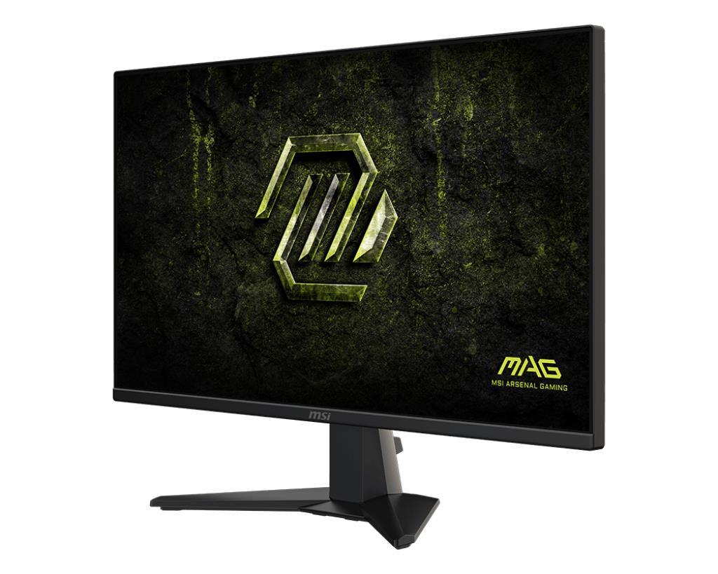 78702d51-9c39-4ddd-89ad-ff4badc1a76d Monitorius MSI 27" MAG275QFE20, matomas iš šono, rodo jungčių išdėstymą