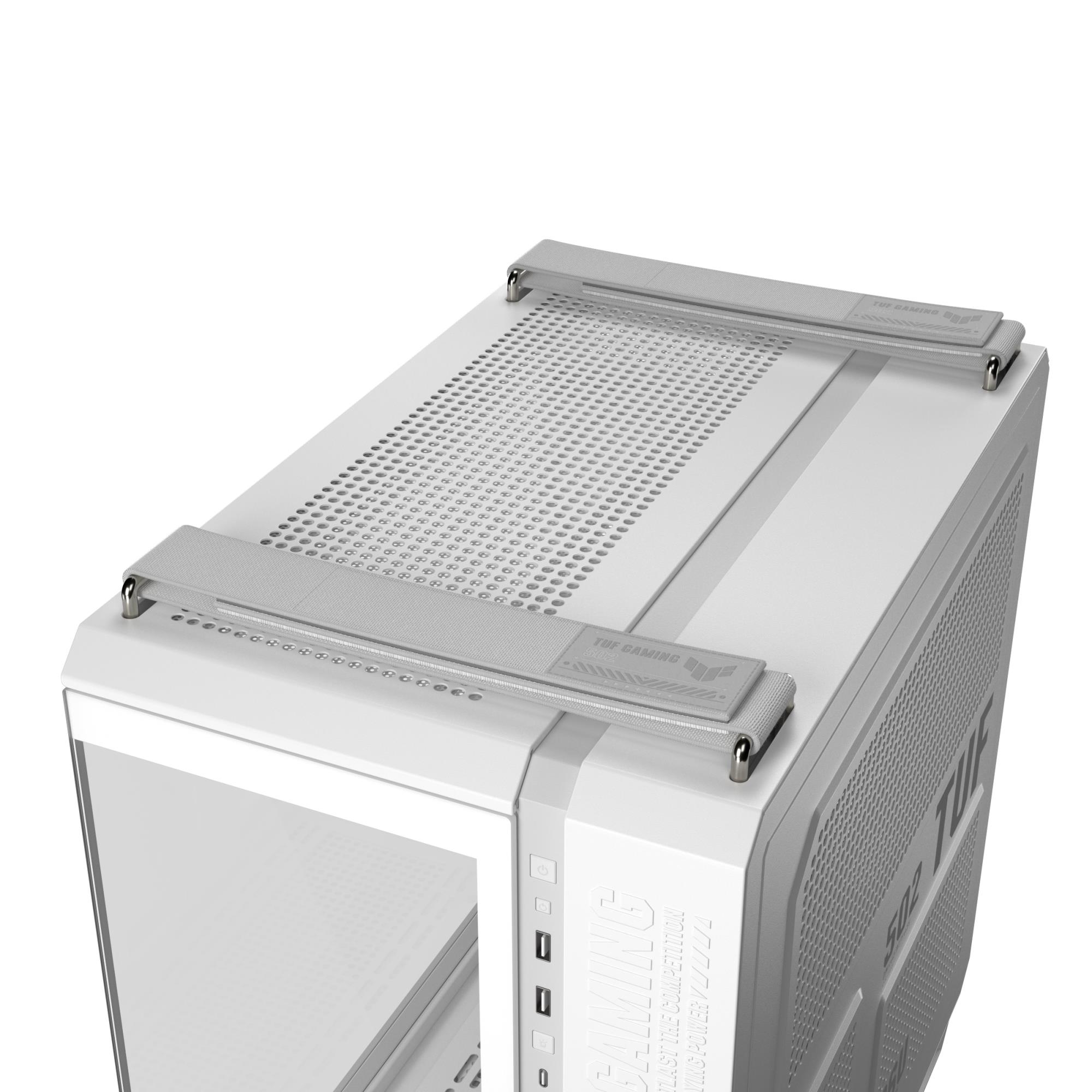 7abe1c0a-0ce7-43d1-bd9a-f4ac8256c0d0-1 Case ASUS TUF Gaming GT502 Horizon MidiTower Case product features Transparent panel Not included ATX MicroATX MiniITX Colour White TUFGAMGT502HORIZONWHT