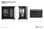 Case BE QUIET LIGHT BASE 600 DX Tower Case product features Transparent panel ATX MicroATX MiniITX Colour Black BGW65