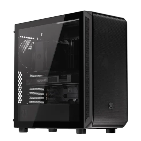 Korpusas ENDORFY Arx 700 Air su permatomu paneliu, juodas