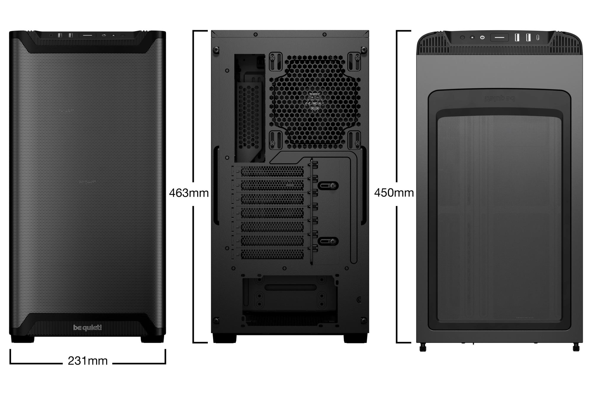 87a3ff82-62d0-4fae-a088-868c22bd2098-1 Case BE QUIET PURE BASE 501 MidiTower Not included ATX MicroATX MiniITX Colour Black BGW74