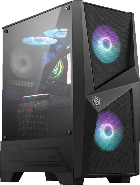 Korpusas MSI MAG Forge 100R juodas su dviem 120mm ventiliatoriais