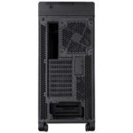 Korpusas ASUS PA602 su permatomu šoniniu paneliu, matomas ventiliatorius