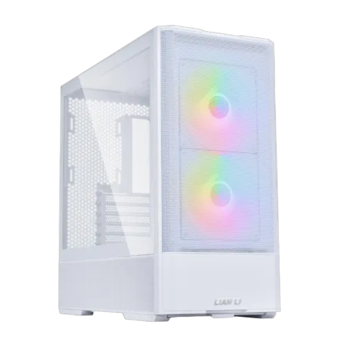 Korpusas LIAN LI LANCOOL 207 su permatomu paneliu, baltas