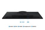 Monitorius SAMSUNG 27" su 2560 x 1440 pikselių ekranu, šoninis vaizdas