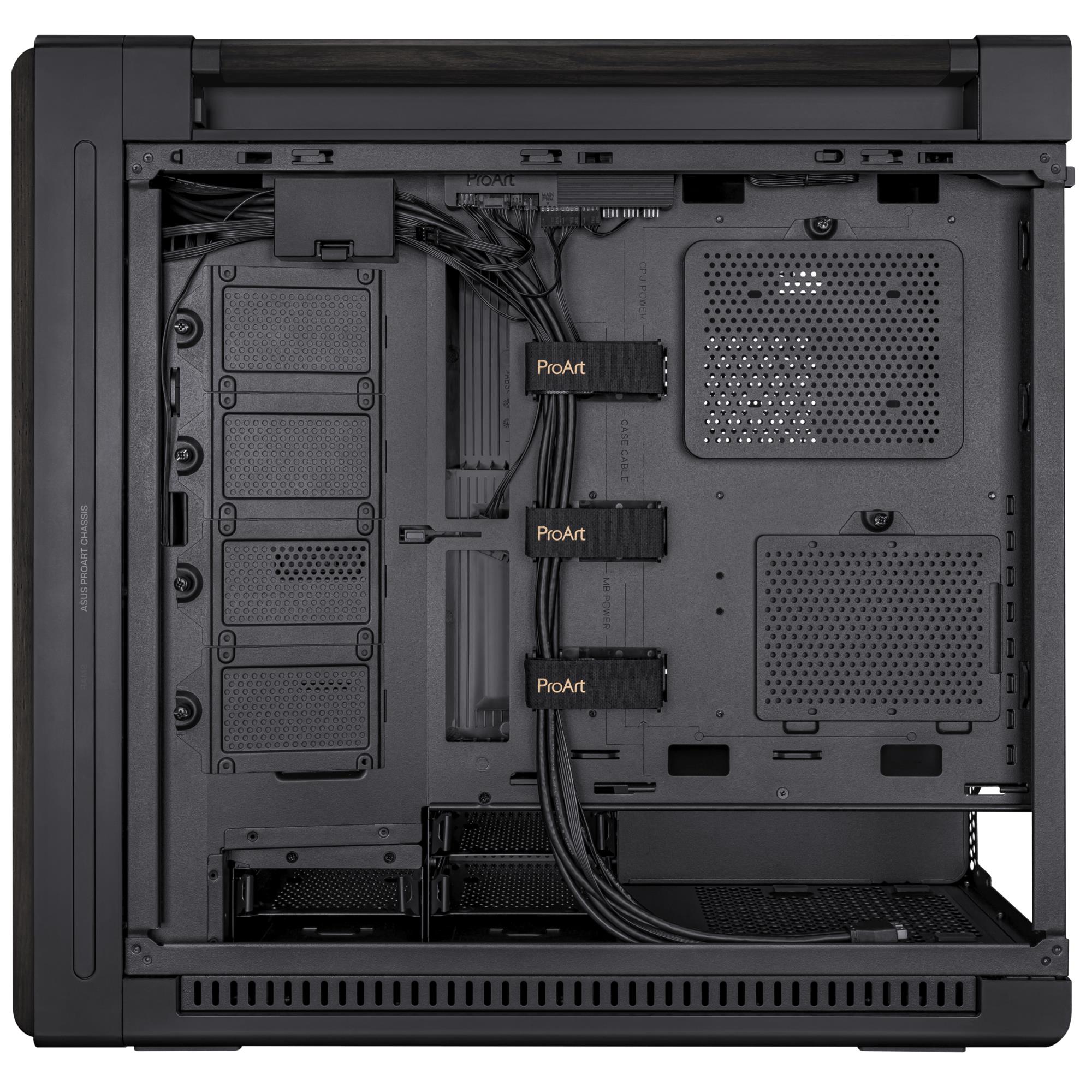 9a43a1be-e9fd-4709-b8f2-7947df3308f1-1 Case ASUS ProArt PA602 Wood Edition - Tempered Glass Panel MidiTower Case product features Transparent panel ATX EATX MicroATX MiniDTX MiniITX Colour Black PROARTPA602WOODTGPWM