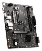 Motininė plokštė MSI PROH610M-GDDR4, vaizdas iš šono su jungtimis