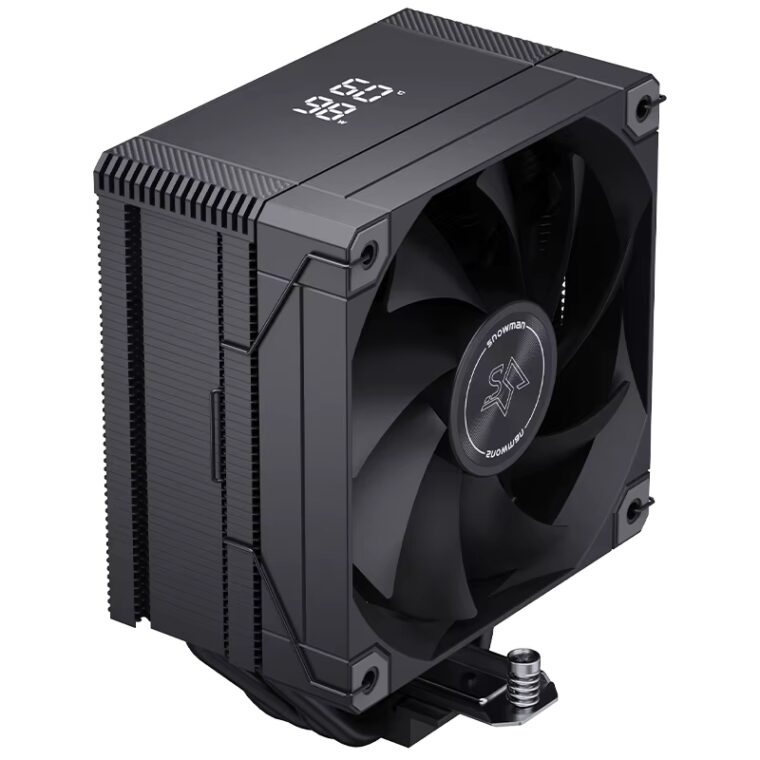 Snowman MT6-V4D-NO LED Black CPU aušintuvas su dviem ventiliatoriais