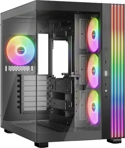 Korpusas BE QUIET LIGHT BASE 600 LX juodas su ARGB ventiliatoriais