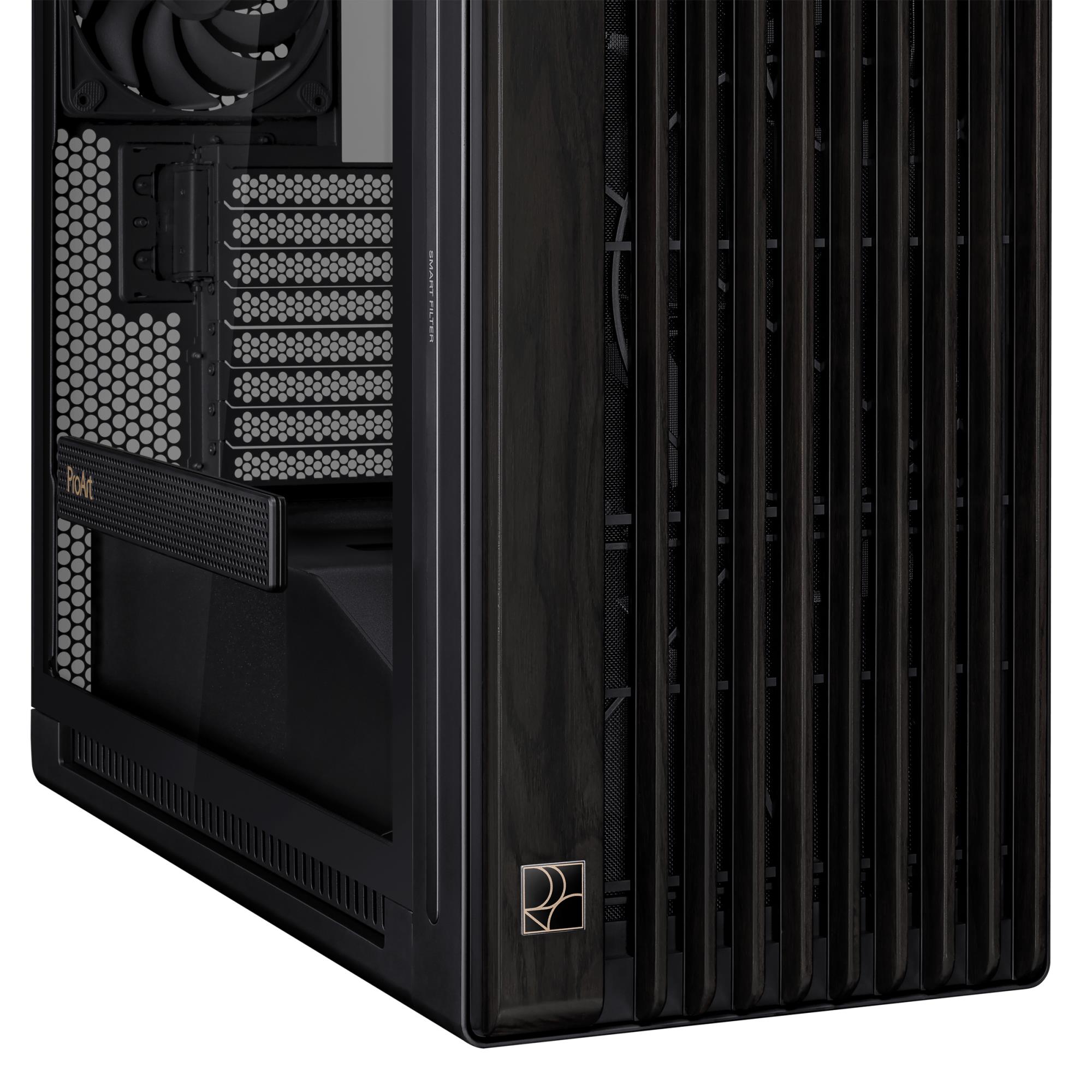 a56bbadf-e57f-4f0f-ba60-074a85eaee8e-1 Case ASUS ProArt PA602 Wood Edition - Tempered Glass Panel MidiTower Case product features Transparent panel ATX EATX MicroATX MiniDTX MiniITX Colour Black PROARTPA602WOODTGPWM