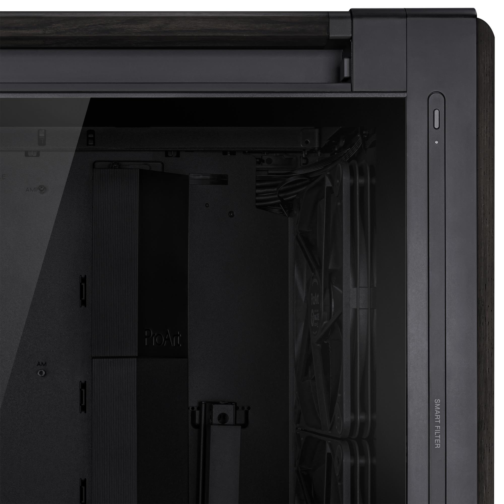 a6b35741-af3b-49d8-abc9-4ee3790807c0-1 Case ASUS ProArt PA602 Wood Edition - Tempered Glass Panel MidiTower Case product features Transparent panel ATX EATX MicroATX MiniDTX MiniITX Colour Black PROARTPA602WOODTGPWM