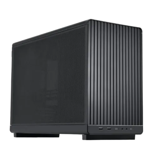 Korpusas LIAN LI A3-mATX juodas su tinkliniu dizainu