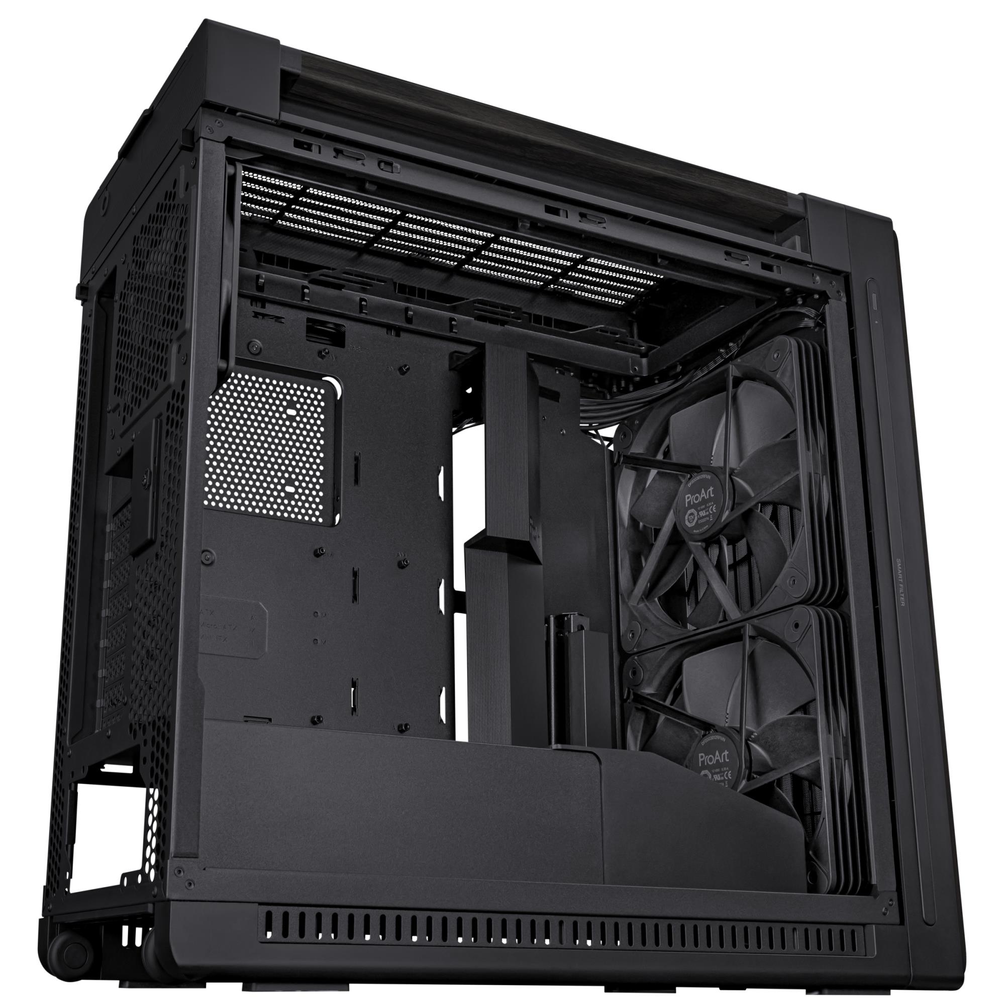 ac3406f6-f320-48ed-9b8b-faca8e2c9d67-1 Case ASUS ProArt PA602 Wood Edition - Metal Panel MidiTower Case product features Fan control panel Not included Colour Black PROARTPA602WOODMETAL