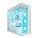 ARCTIC Xtender VG korpusas su permatomu paneliu, baltas
