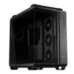 Case ASUS TUF Gaming GT502 Horizon MidiTower Case product features Transparent panel Not included ATX MicroATX MiniITX Colour Black TUFGAMINGGT502HORIZON